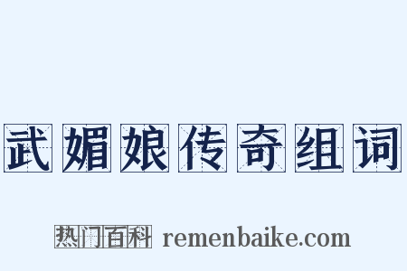 武媚娘传奇组词是什么意思的图片